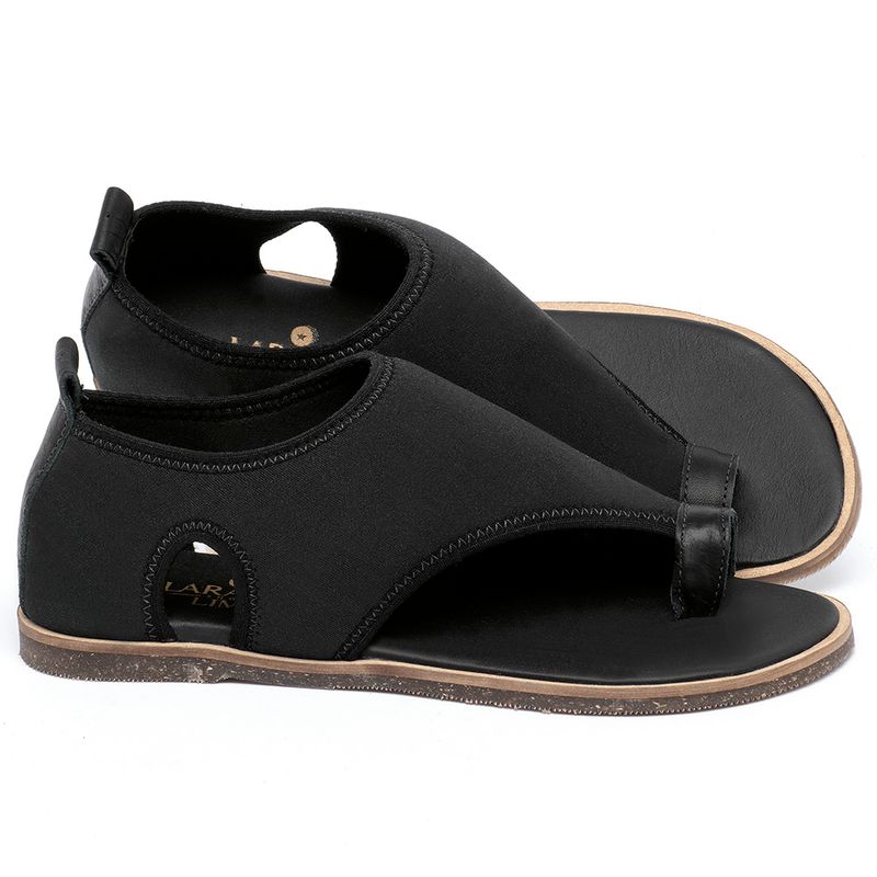 Laranja_Lima_Shoes_Sapatos_Femininos_Sandalia_Rasteira_Flat_em_Neoprene_Preto_-_Codigo_-_137349_1