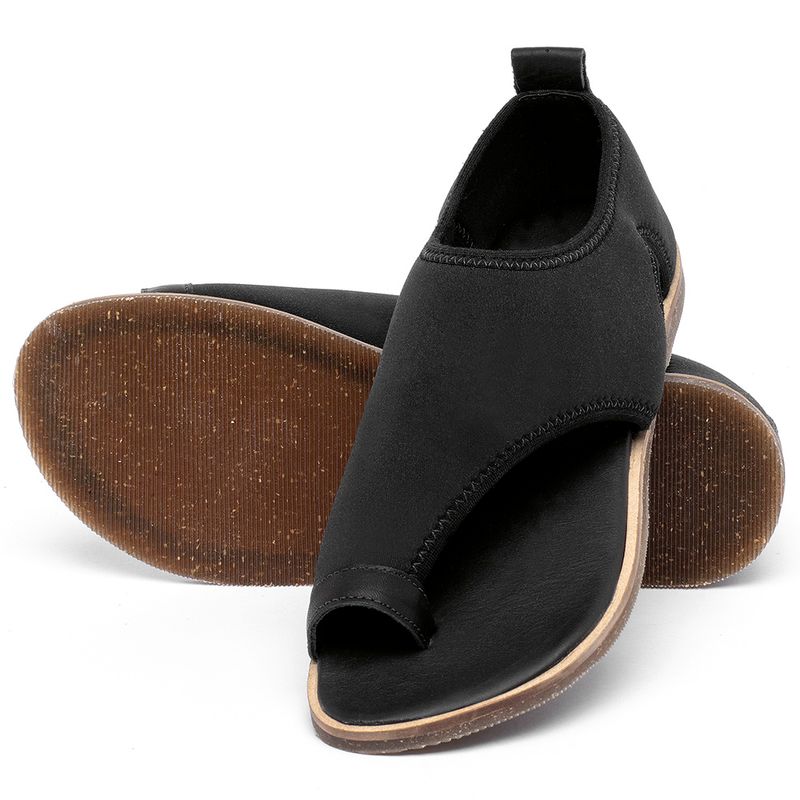 Laranja_Lima_Shoes_Sapatos_Femininos_Sandalia_Rasteira_Flat_em_Neoprene_Preto_-_Codigo_-_137349_2