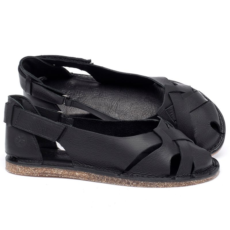 Laranja_Lima_Shoes_Sapatos_Femininos_Sandalia_Rasteira_Flat_em_Couro_Preto_-_Codigo_-_141059_1