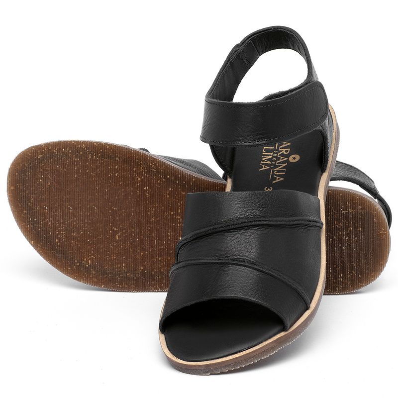 Laranja_Lima_Shoes_Sapatos_Femininos_Sandalia_Rasteira_Flat_em_Couro_Preto_-_Codigo_-_137330_2