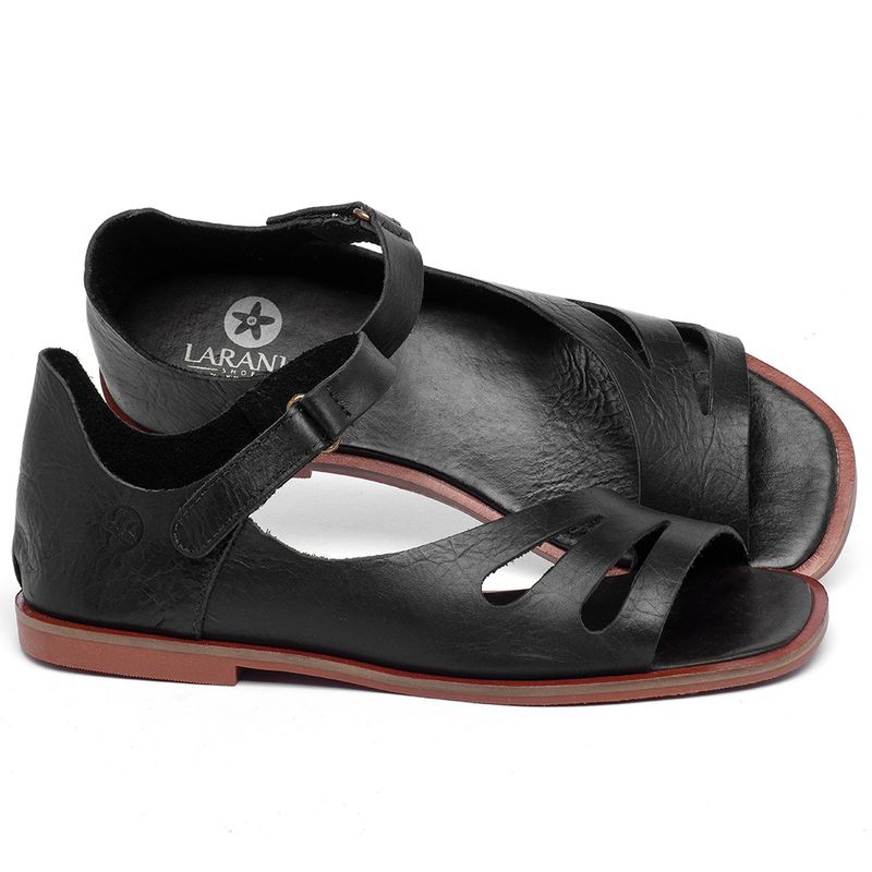 Laranja_Lima_Shoes_Sapatos_Femininos_Sandalia_Rasteira_Flat_em_Couro_Preto_-_Codigo_-_136114_1