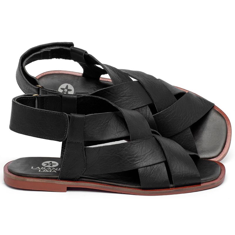 Laranja_Lima_Shoes_Sapatos_Femininos_Sandalia_Rasteira_Flat_em_Couro_Preto_-_Codigo_-_136119_1