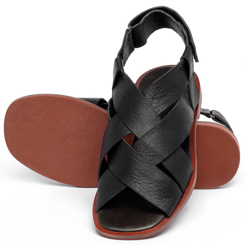 Laranja_Lima_Shoes_Sapatos_Femininos_Sandalia_Rasteira_Flat_em_Couro_Preto_-_Codigo_-_136119_2