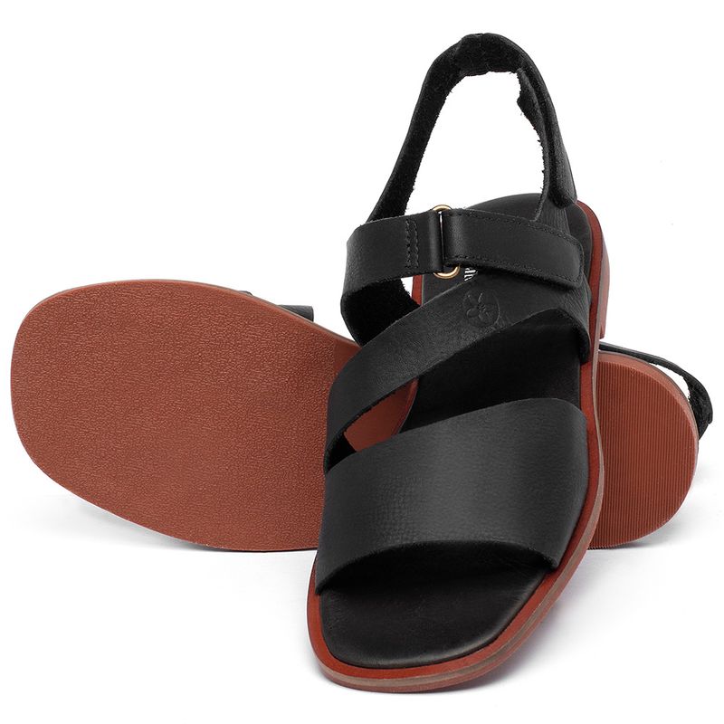 Laranja_Lima_Shoes_Sapatos_Femininos_Sandalia_Rasteira_Flat_em_Couro_Preto_-_Codigo_-_136111_2