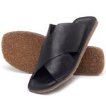 Laranja_Lima_Shoes_Sapatos_Femininos_Sandalia_Rasteira_Flat_em_Couro_Preto_-_Codigo_-_141155_2