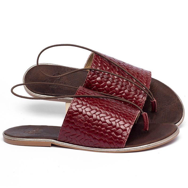 Laranja_Lima_Shoes_Sapatos_Femininos_Sandalia_Rasteira_Flat_em_Couro_Vermelho_-_Codigo_-_3657_1