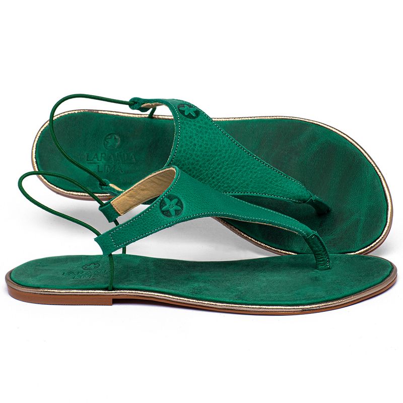 Laranja_Lima_Shoes_Sapatos_Femininos_Sandalia_Rasteira_Flat_em_Couro_Verde_-_Codigo_-_3720_1