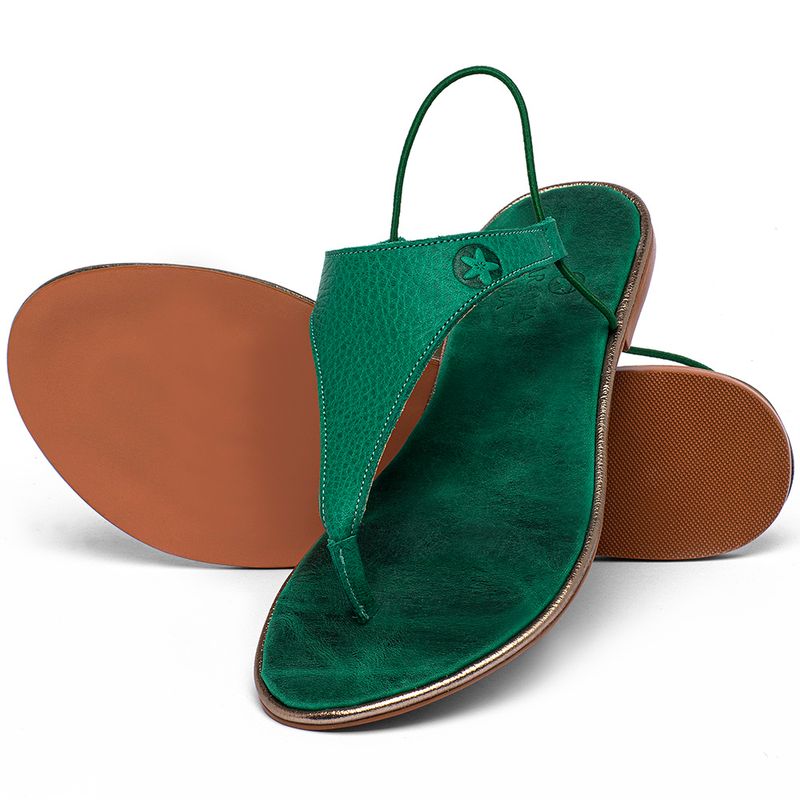 Laranja_Lima_Shoes_Sapatos_Femininos_Sandalia_Rasteira_Flat_em_Couro_Verde_-_Codigo_-_3720_2