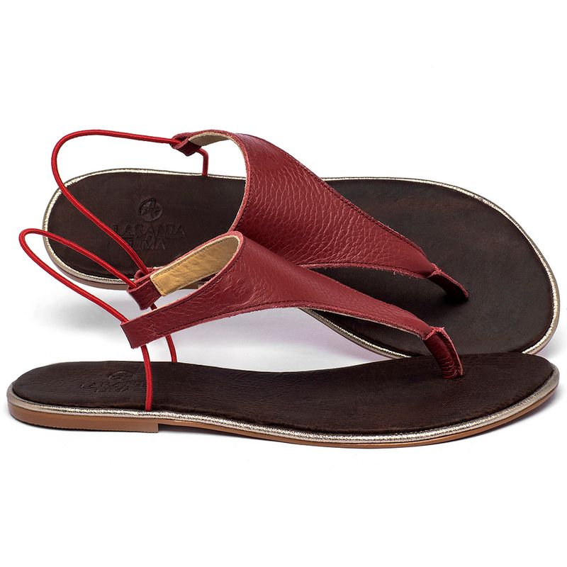 Laranja_Lima_Shoes_Sapatos_Femininos_Sandalia_Rasteira_Flat_em_Couro_Vermelho_-_Codigo_-_3720_1