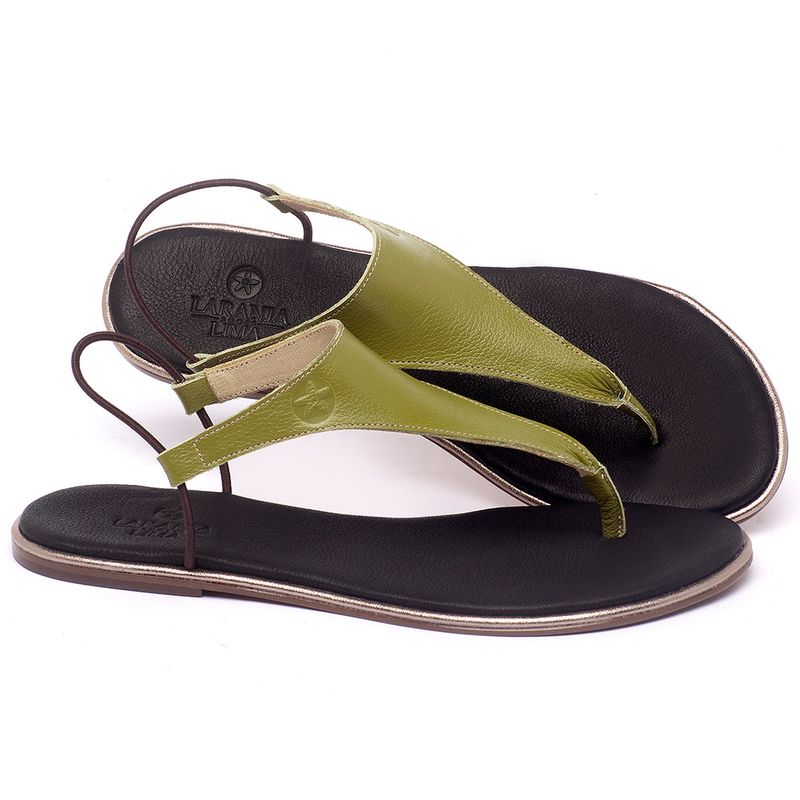 Laranja_Lima_Shoes_Sapatos_Femininos_Sandalia_Rasteira_Flat_em_Couro_Verde_-_Codigo_-_3720_1