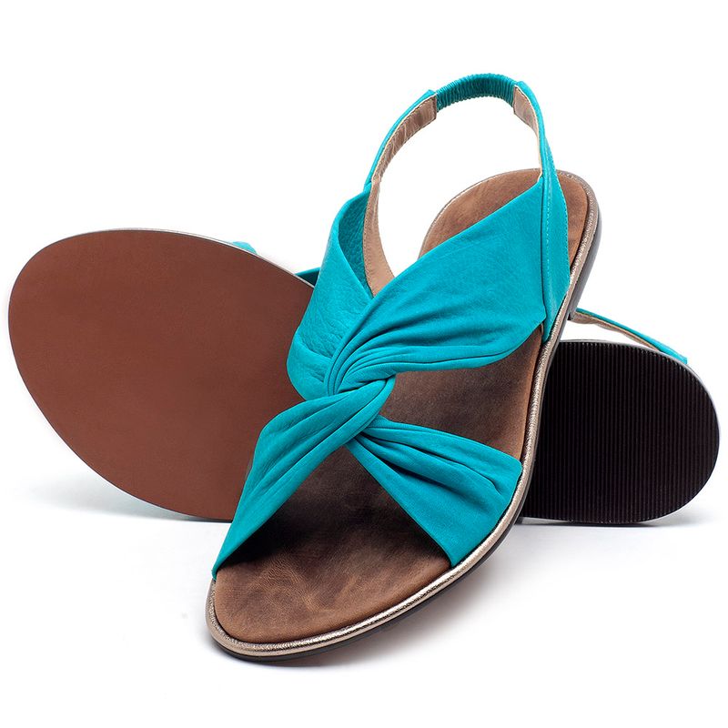 Laranja_Lima_Shoes_Sapatos_Femininos_Sandalia_Rasteira_Flat_em_Couro_Azul_-_Codigo_-_3654_2