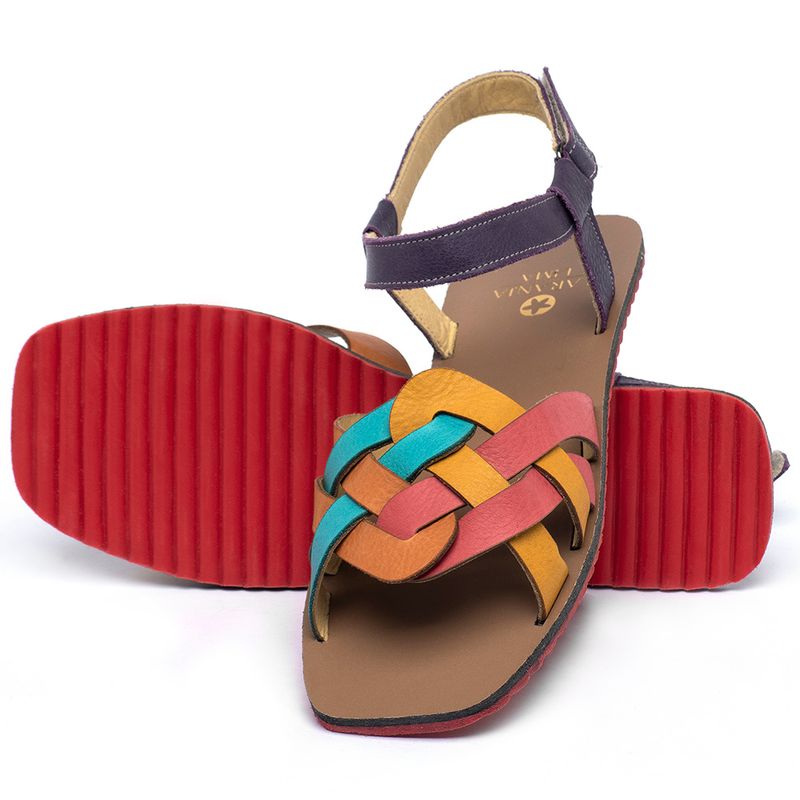 Laranja_Lima_Shoes_Sapatos_Femininos_Sandalia_Rasteira_Flat_em_Couro_Colorido_-_Codigo_-_3767_2