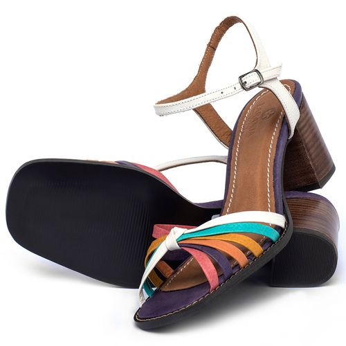 Sandália Laranja Lima Shoes Classic Salto de 6 cm em Couro Colorido - Codigo - 3771