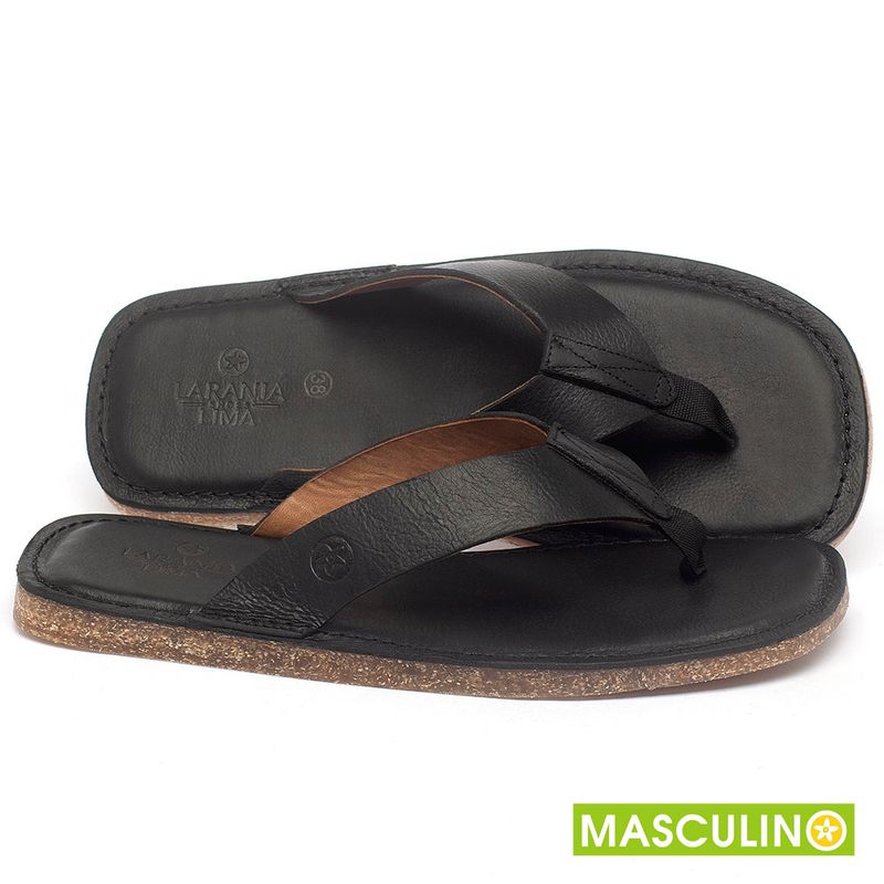 Laranja_Lima_Shoes_Sapatos_Masculinos_Rasteira_em_Couro_Preto_-_Codigo_-_141182_1