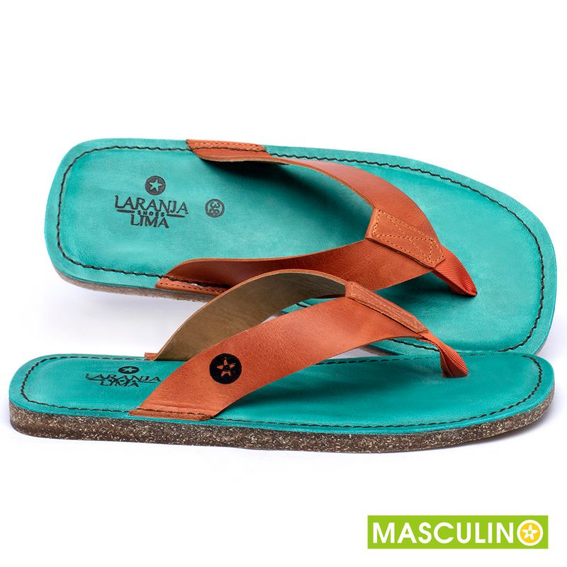 Laranja_Lima_Shoes_Sapatos_Masculinos_Rasteira_em_Couro_Laranja_-_Codigo_-_141182_1