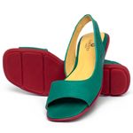 Laranja_Lima_Shoes_Sapatos_Femininos_Sapatilha_Peep_Toe_em_Couro_Verde_-_Codigo_-_9511_2