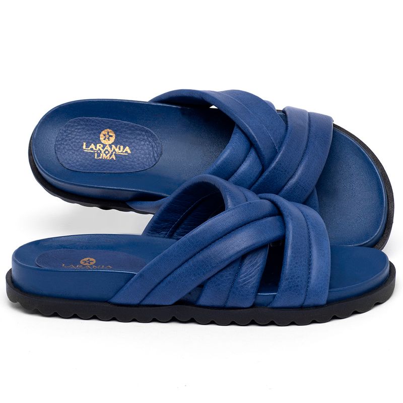 Laranja_Lima_Shoes_Sapatos_Femininos_Sandalia_Rasteira_Birken_em_Couro_Azul_-_Codigo_-_9528_1