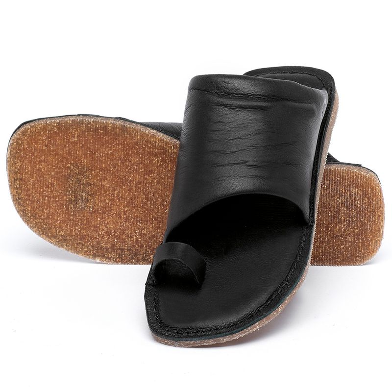 Laranja_Lima_Shoes_Sapatos_Femininos_Sandalia_Rasteira_Flat_em_Couro_Preto_-_Codigo_-_141204_2