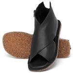 Laranja_Lima_Shoes_Sapatos_Femininos_Sandalia_Rasteira_Flat_em_Couro_Preto_-_Codigo_-_141205_2