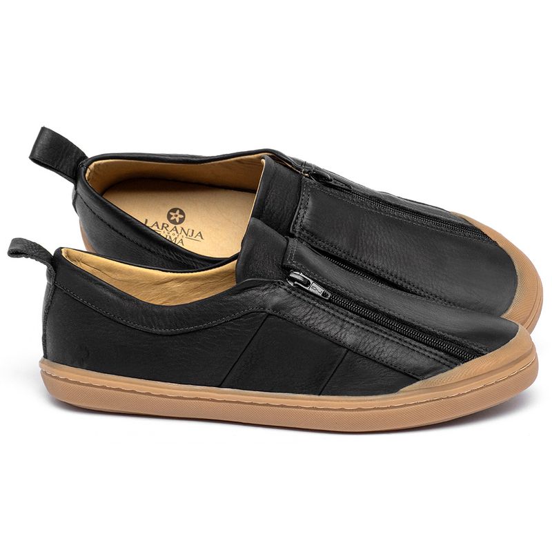 Laranja_Lima_Shoes_Sapatos_Femininos_Tenis_Cano_Baixo_em_Couro_Preto_-_Codigo_-_9509_1