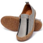 Laranja_Lima_Shoes_Sapatos_Femininos_Tenis_Cano_Baixo_em_Couro_Cinza_-_Codigo_-_9509_2