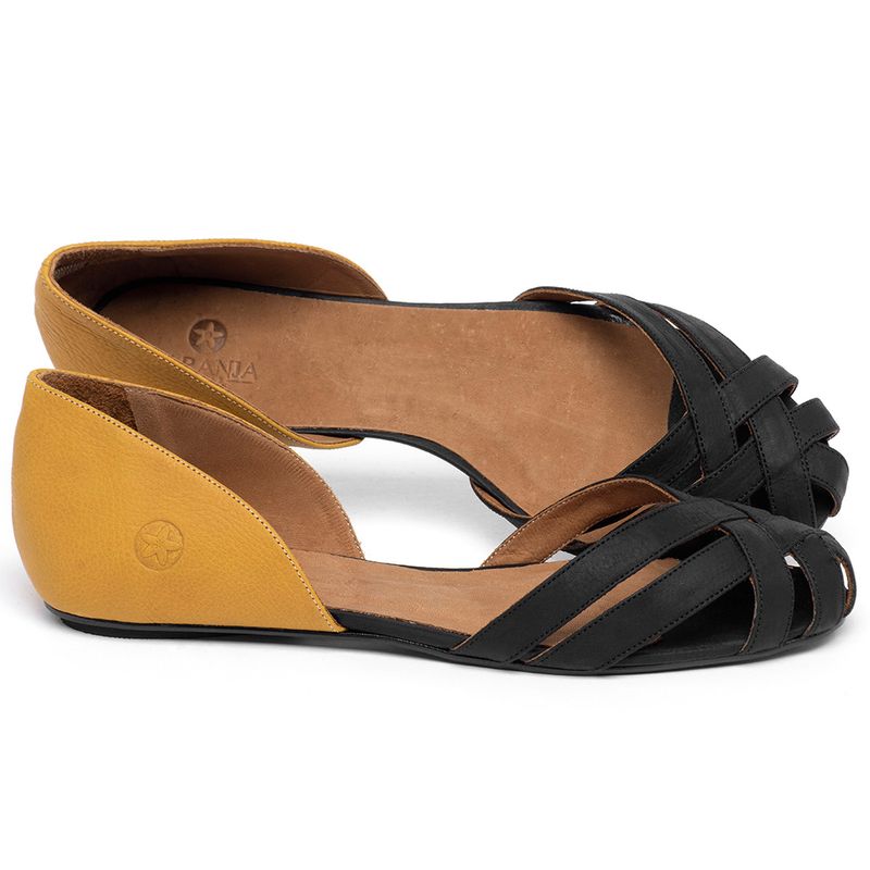 Laranja_Lima_Shoes_Sapatos_Femininos_Sapatilha_Bico_Redondo_em_Couro_Bicolor_-_Codigo_-_3789_1