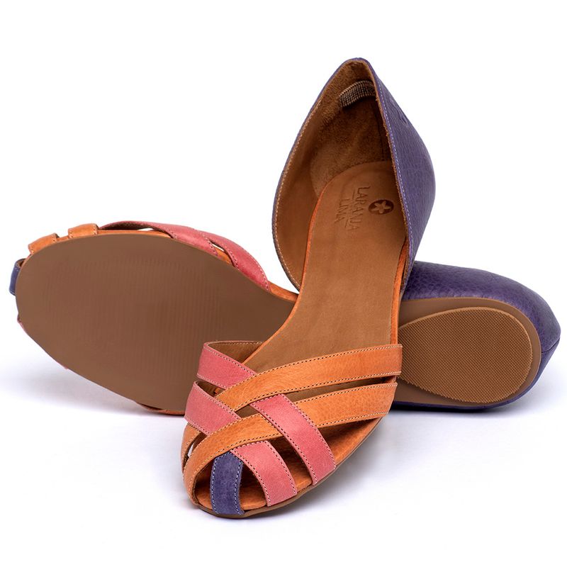 Laranja_Lima_Shoes_Sapatos_Femininos_Sapatilha_Bico_Redondo_em_Couro_Colorido_-_Codigo_-_3789_2