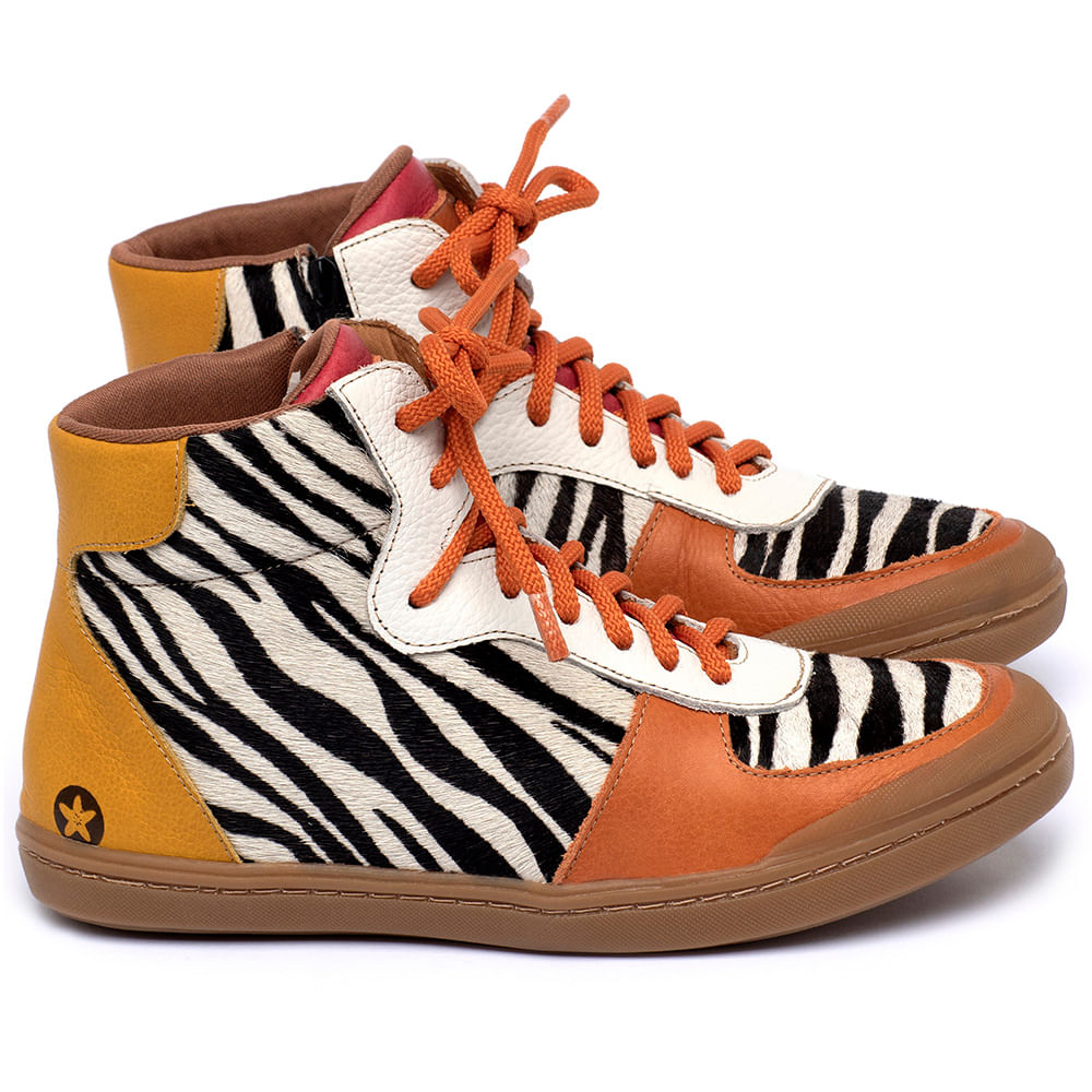 Tenis cano best sale alto animal print