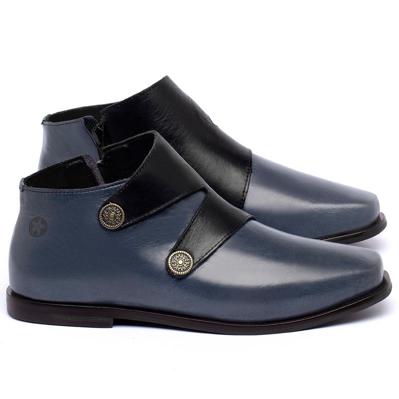 Laranja_Lima_Shoes_Sapatos_Femininos_Bota_Cano_Curto_em_Couro_Azul_-_Codigo_-_136087_1