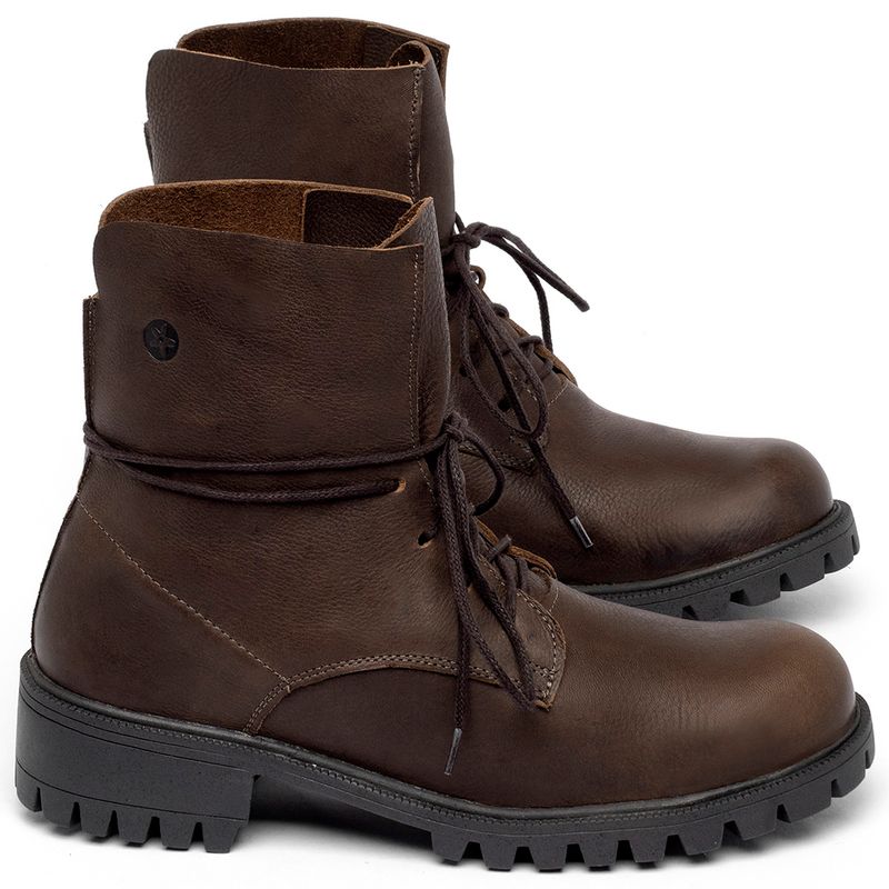 Laranja_Lima_Shoes_Sapatos_Femininos_Bota_Cano_Curto_Salto_de_3_cm_em_Couro_Marrom_-_Codigo_-_137160_1