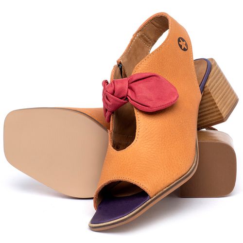 Sandália Laranja Lima Shoes Classic Salto de 5 cm em Couro Laranja - Codigo - 9538