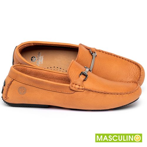 Mocassim em Couro Laranja - Codigo - 151002