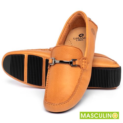 Mocassim em Couro Laranja - Codigo - 151002