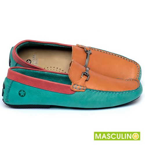 Mocassim em Couro Colorido - Codigo - 151002