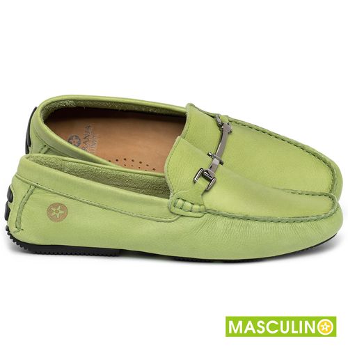 Mocassim em Couro Verde - Codigo - 151002