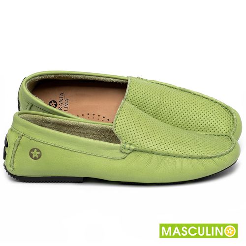 Mocassim em Couro Verde - Codigo - 151003