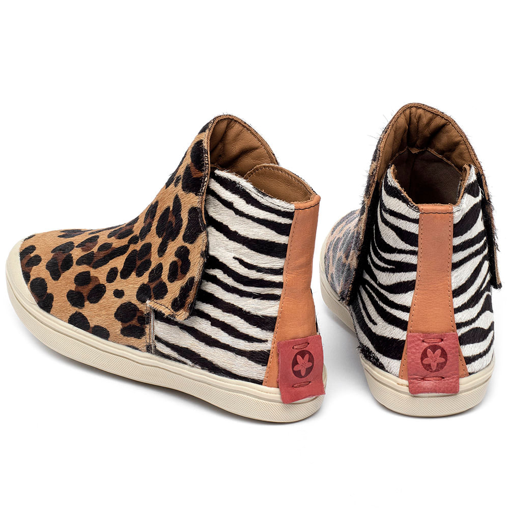 Tenis cano alto animal print new arrivals