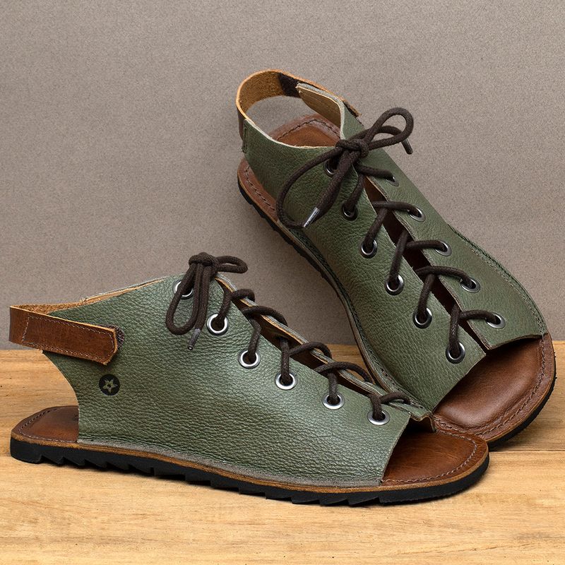 Laranja_Lima_Shoes_Sapatos_Femininos_Sandalia_Rasteira_Flat_em_Couro_Verde_-_Codigo_-_141300_3