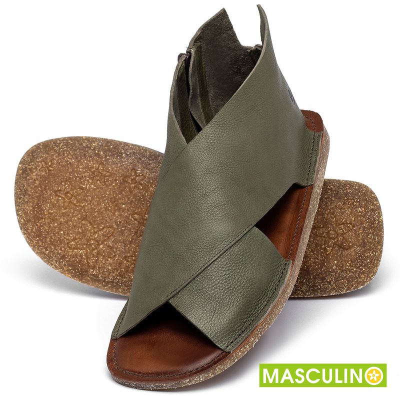 Laranja_Lima_Shoes_Sapatos_Masculinos_Rasteira_em_Couro_Verde_-_Codigo_-_141328_2