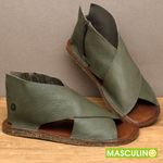 Laranja_Lima_Shoes_Sapatos_Masculinos_Rasteira_em_Couro_Verde_-_Codigo_-_141328_3