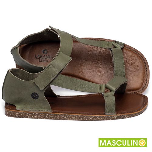 Rasteira em Couro Verde - Codigo - 141237