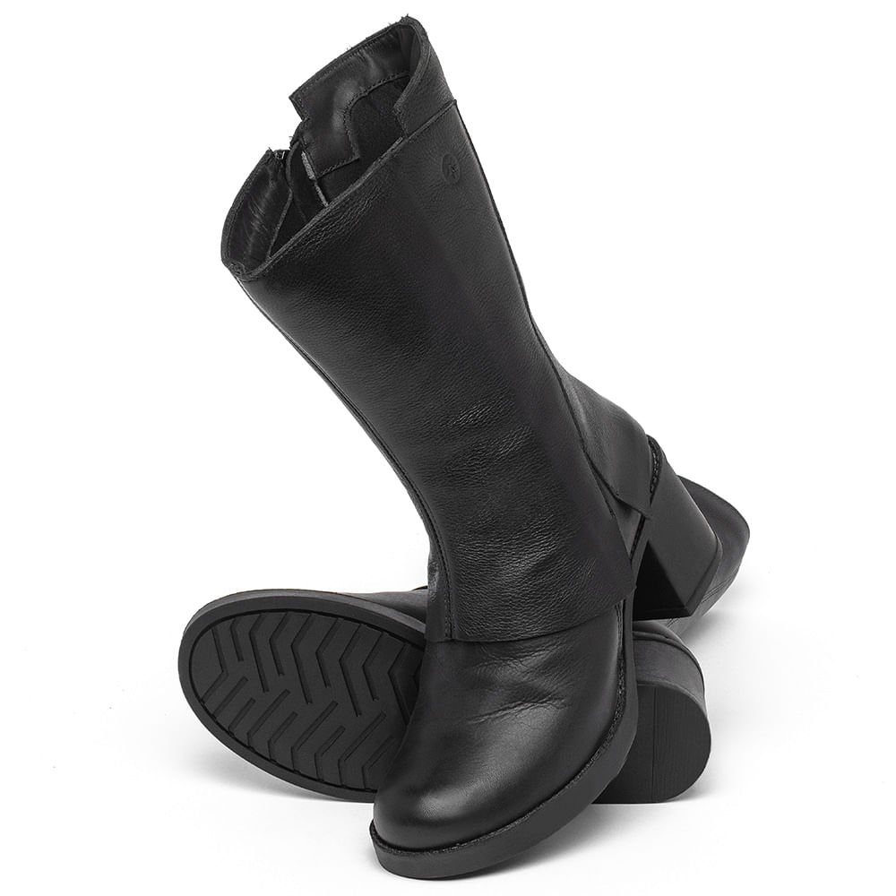 Bota couro d&r shoes deals feminina