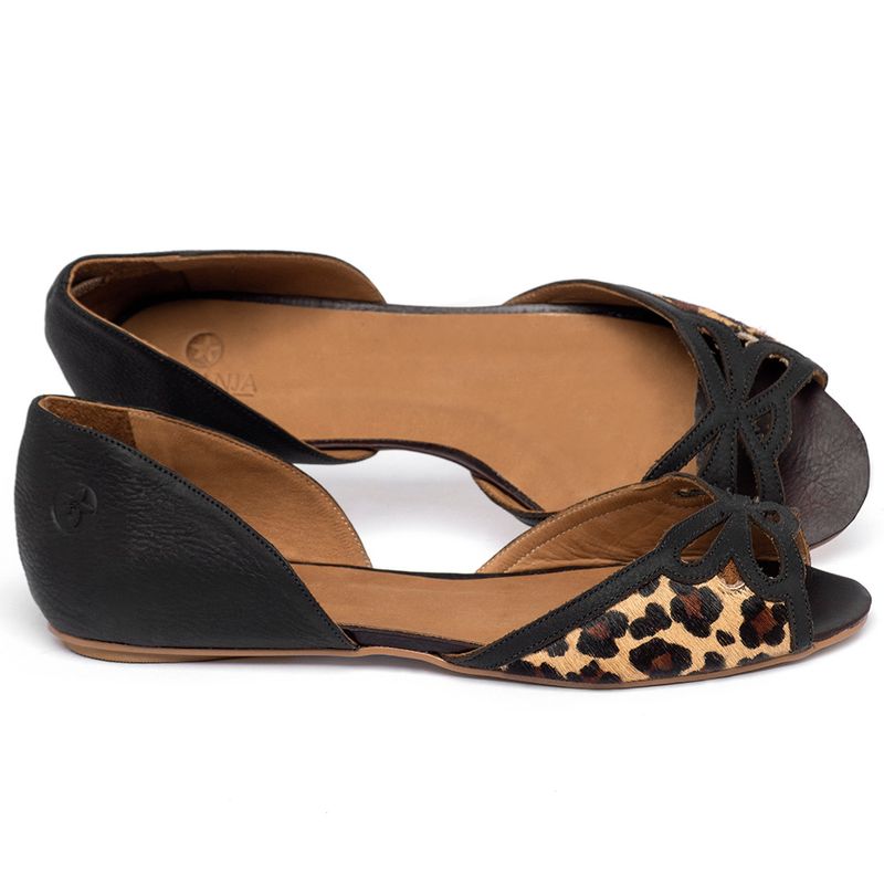 Laranja_Lima_Shoes_Sapatos_Femininos_Sapatilha___Peep_Toe_em_Couro_Onca_-_Codigo_-_3790_1