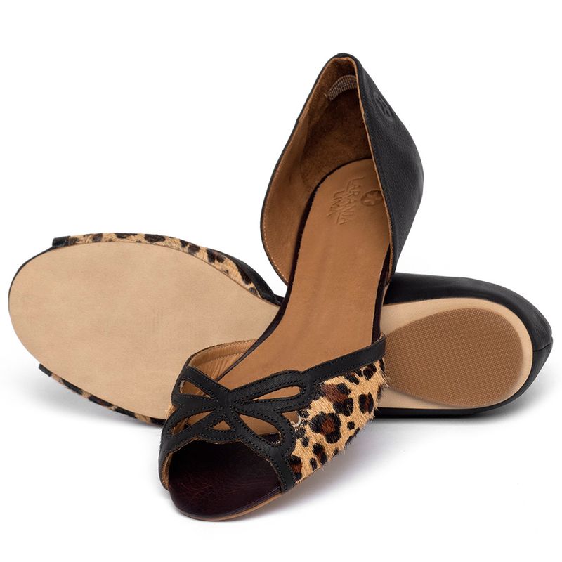 Laranja_Lima_Shoes_Sapatos_Femininos_Sapatilha___Peep_Toe_em_Couro_Onca_-_Codigo_-_3790_2