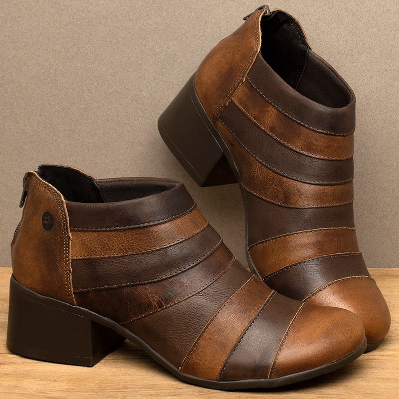 Laranja_Lima_Shoes_Sapatos_Femininos_Bota___Cano_Curto_Salto_de_5_cm_em_Couro_Marrom_-_Codigo_-_137162_3