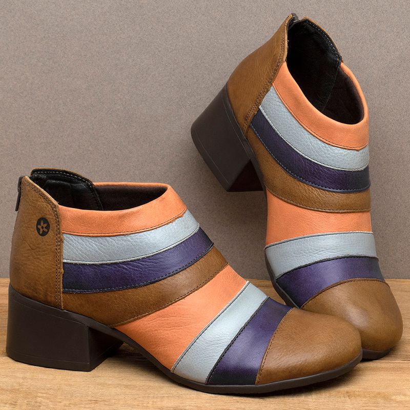 Laranja_Lima_Shoes_Sapatos_Femininos_Bota___Cano_Curto_Salto_de_5_cm_em_Couro_Colorido_-_Codigo_-_137162_3
