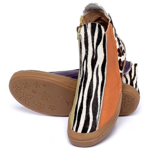 Tênis   Cano Alto em Couro Animal Print - Codigo - 141130