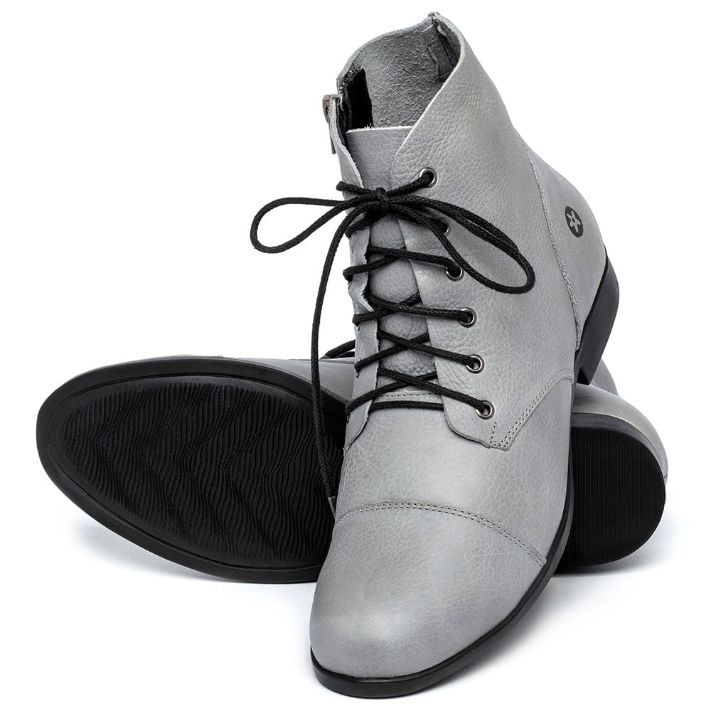 Bota cano 2025 curto cinza