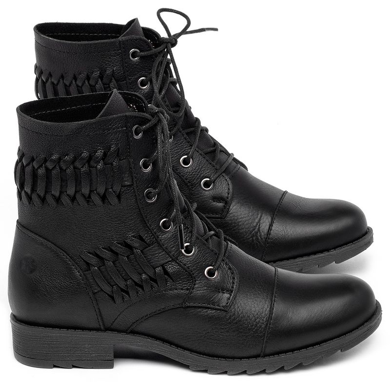 Laranja_Lima_Shoes_Sapatos_Femininos_Bota___Cano_Curto_em_Couro_Preto_-_Codigo_-_56080_1