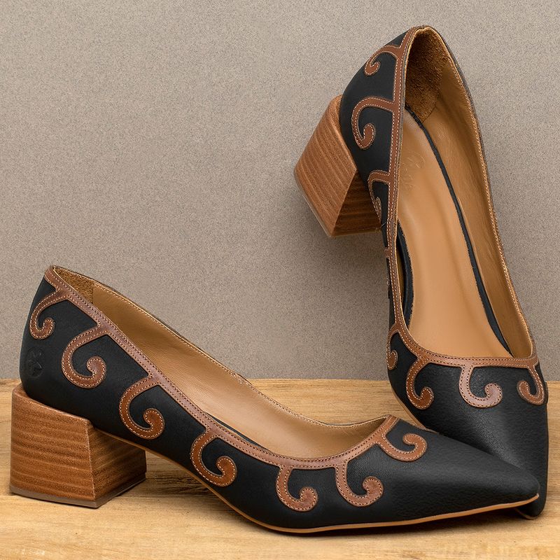 Laranja_Lima_Shoes_Sapatos_Femininos_Scarpin___Bico_Fino_Salto_de_5_cm_em_Couro_Preto_-_Codigo_-_3869_3